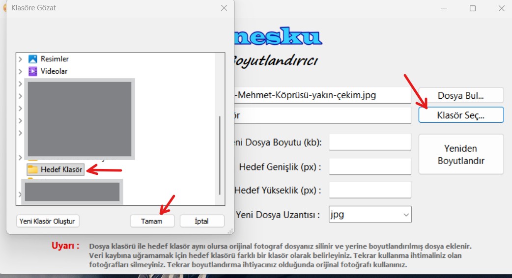 Zenesku Fotoğraf Boyutlandırıcı Kullanımı Görseli - 3