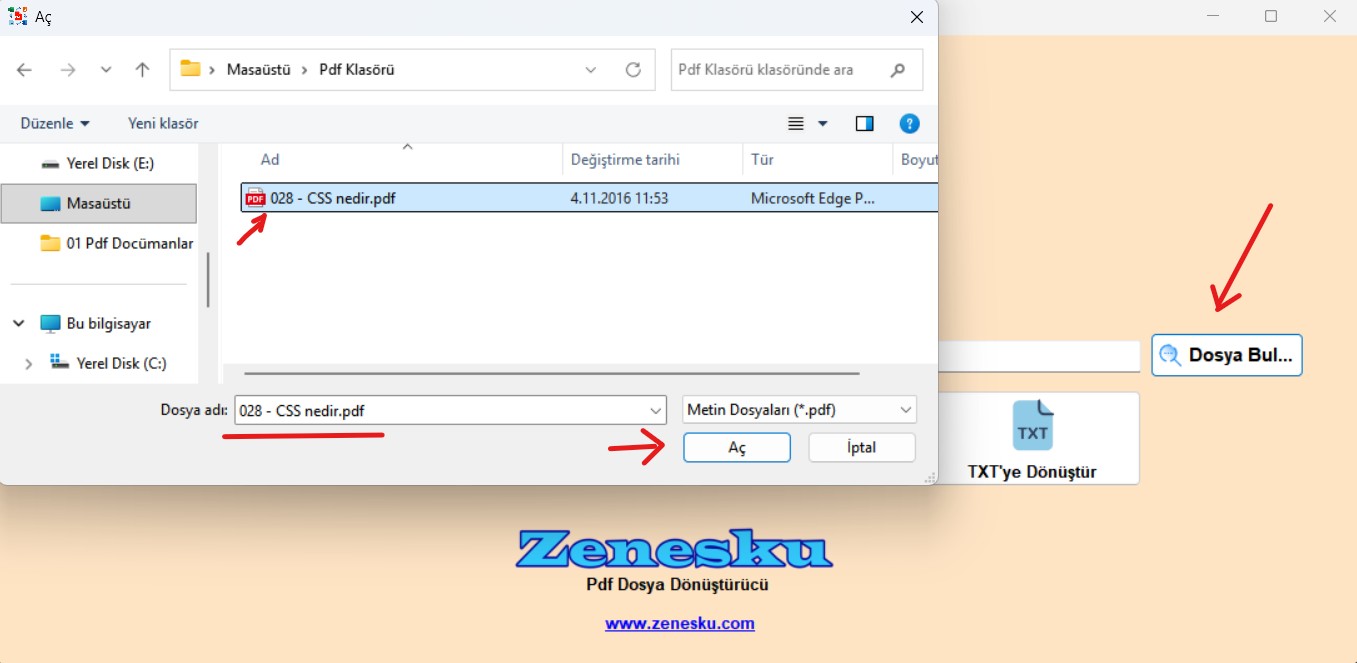 Zenesku Pdf Dönüştürücü Kullanımı Fotoğrafı